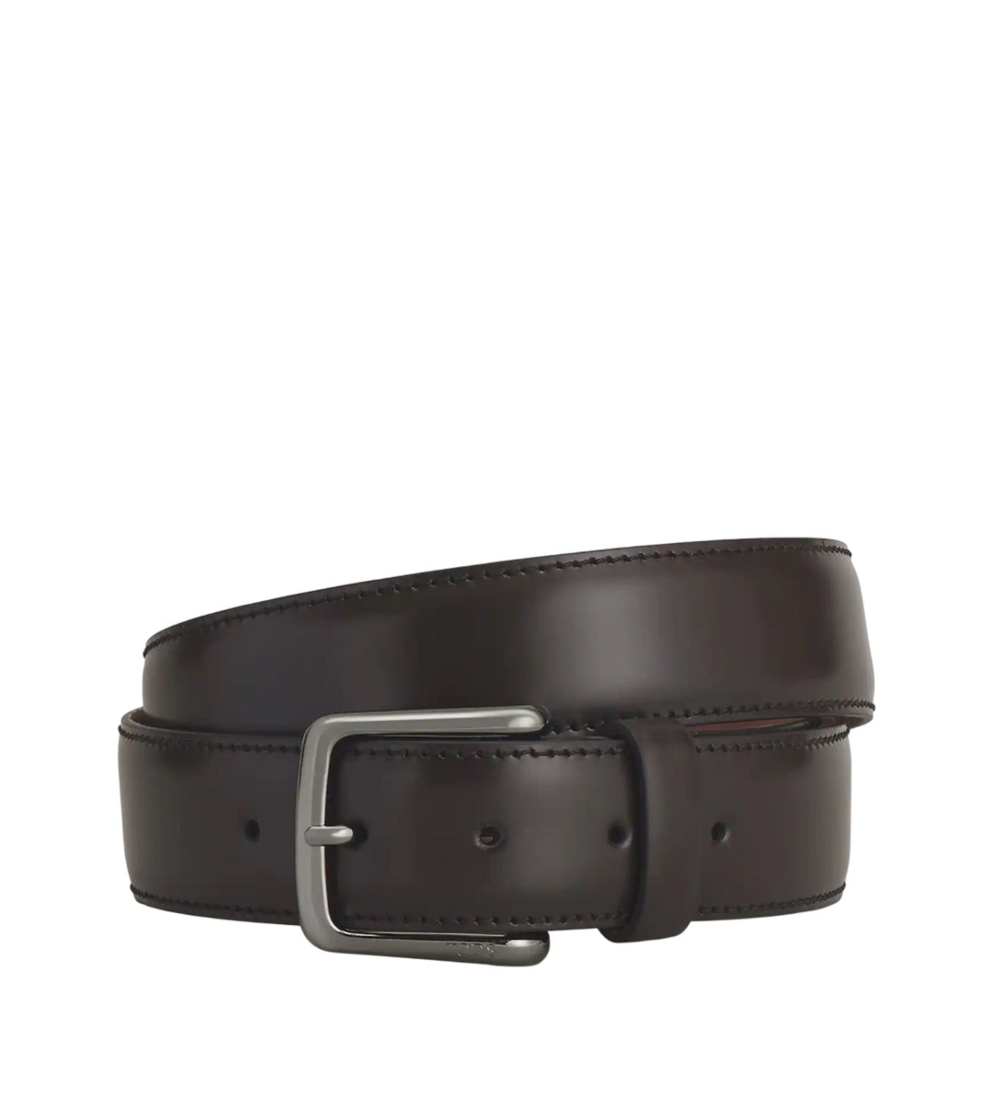 Refined Calfskin Leather Belt With Polished Finish