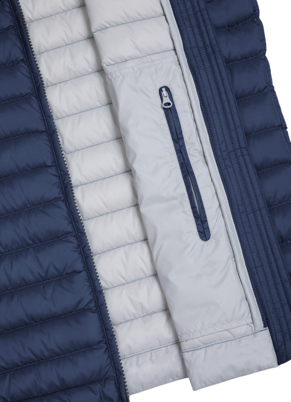 Lightweight Blue Down Jacket