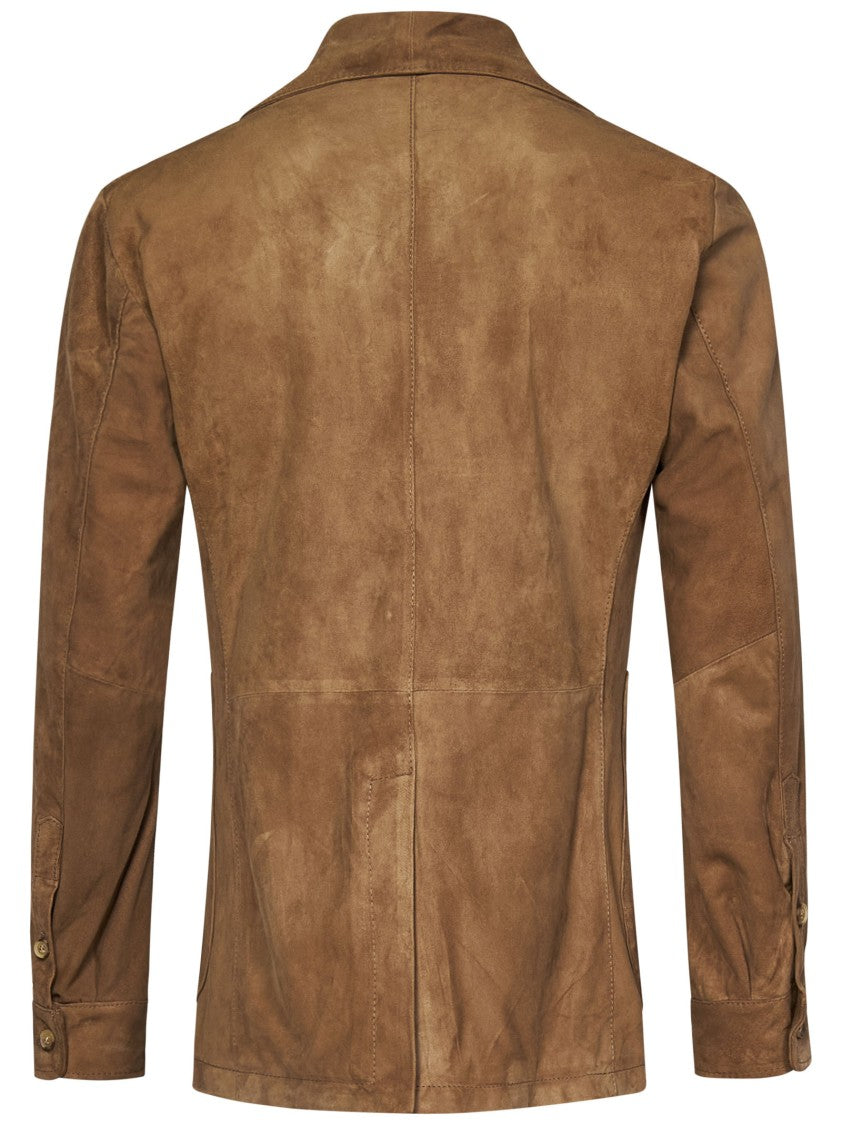 Taupe Canadian Reindeer Suede Jacket