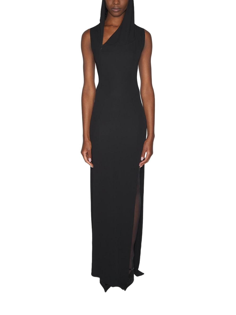 Hooded Sleeveless Maxi Dress