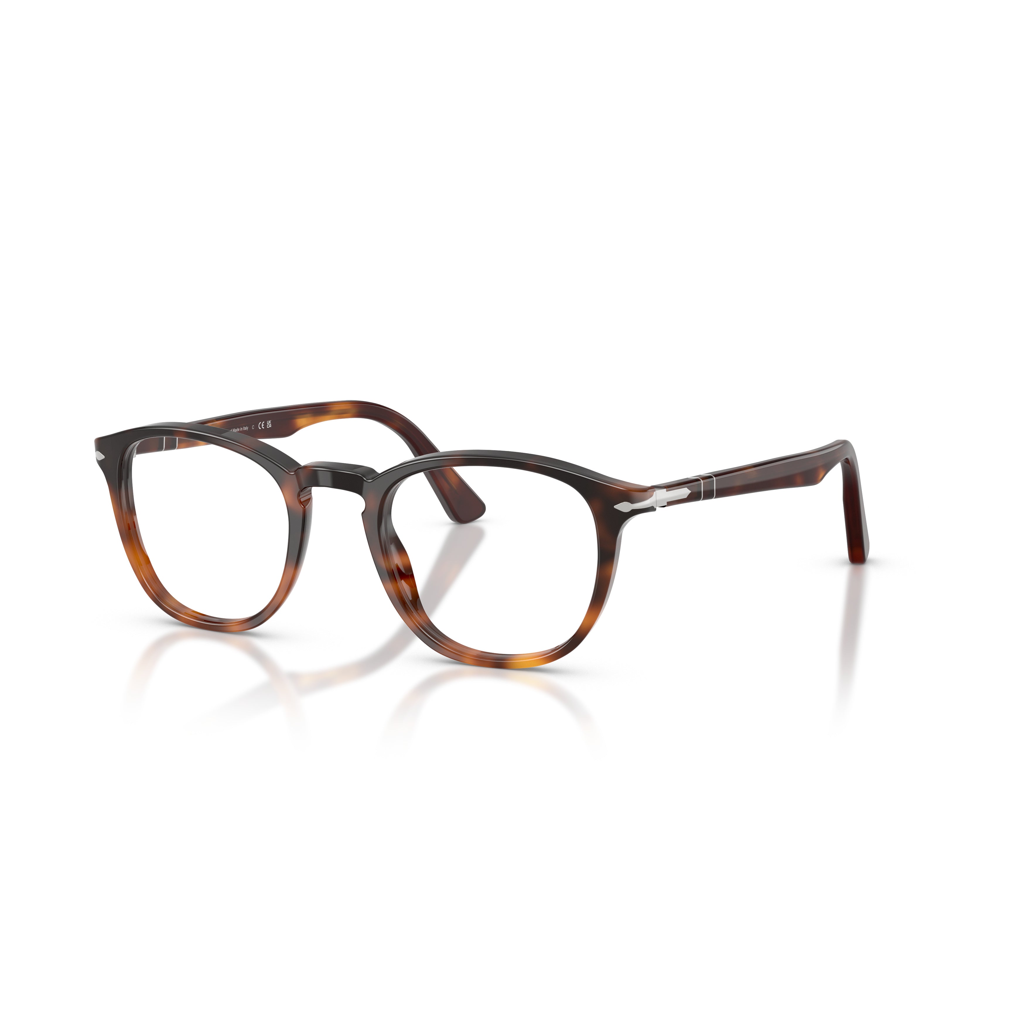 0po3143v Round Acetate Eyeglasses with Tortoiseshell Pattern