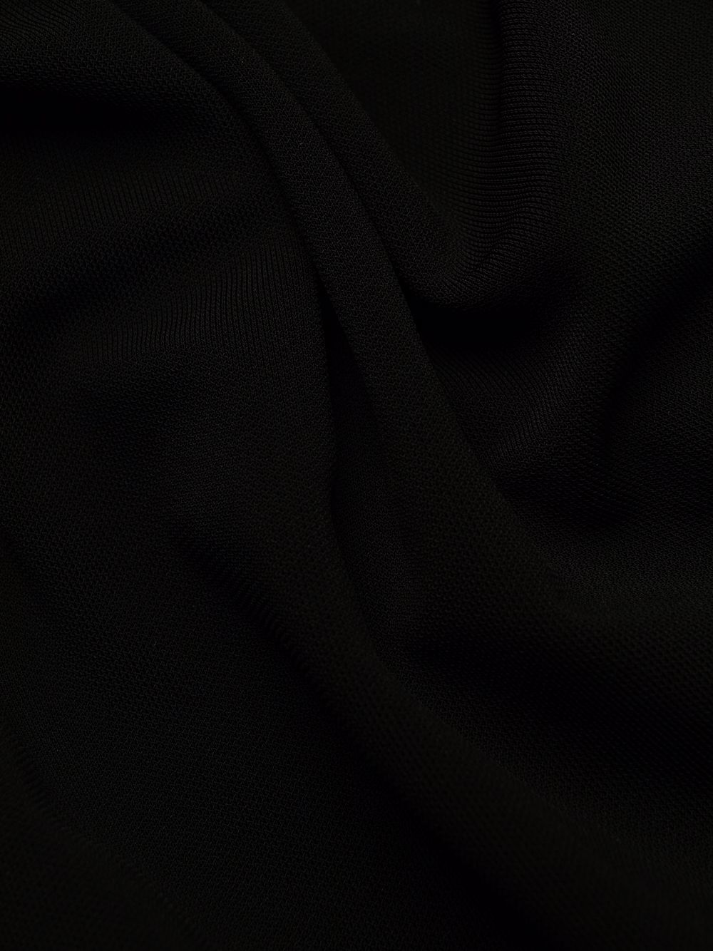 Fitted Mini Black Ruched Viscose Dress