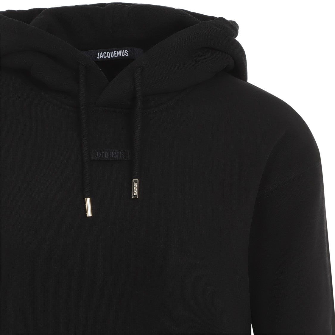 Minimalist Black Cotton Hoodie