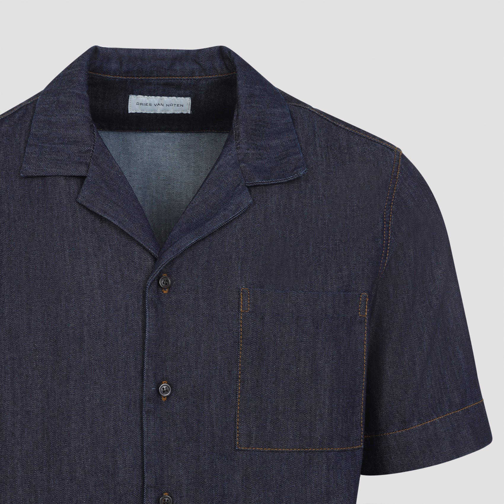 Dark Denim Short-Sleeve Shirt