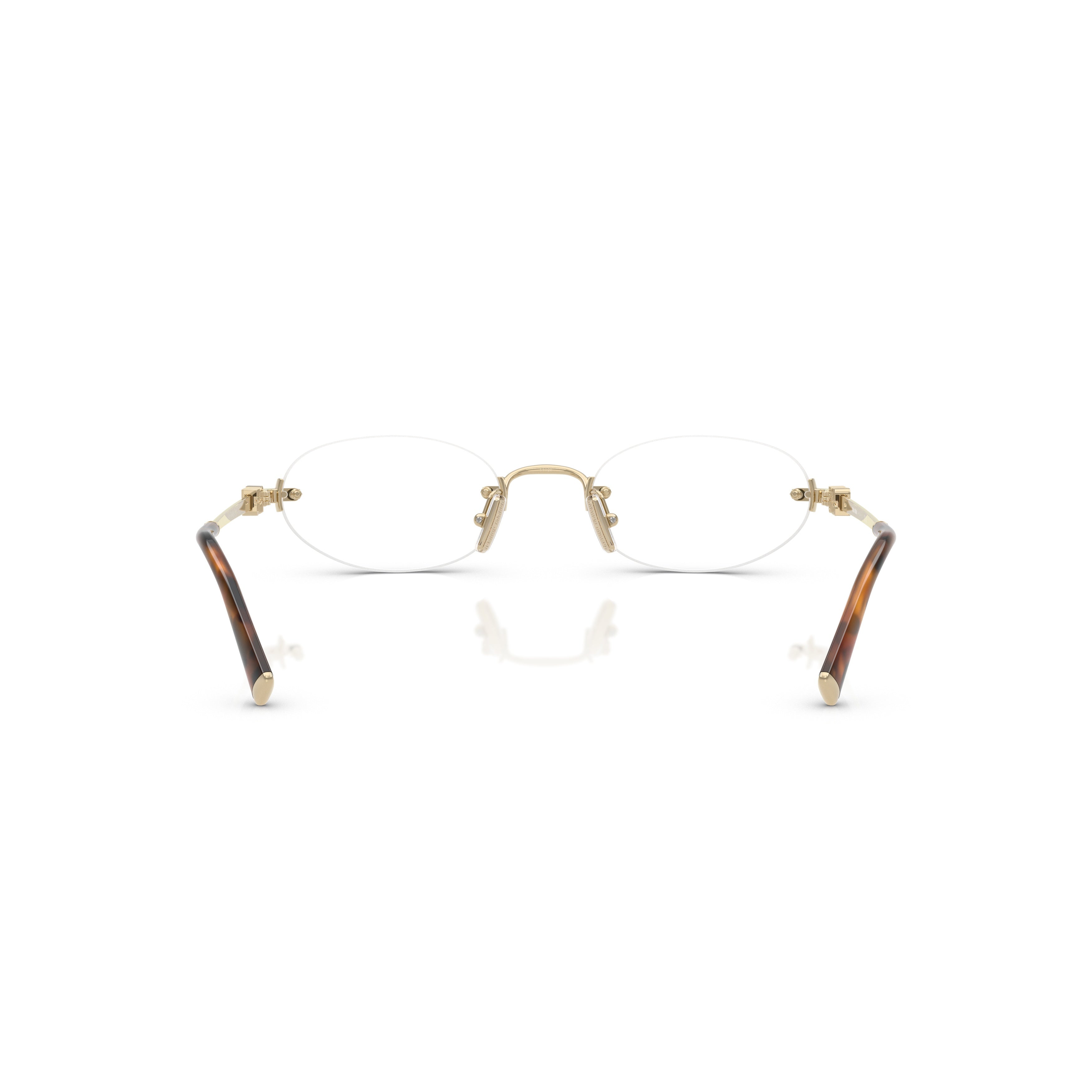 0mu 53wv Rimless Oval Lenses Eyeglasses