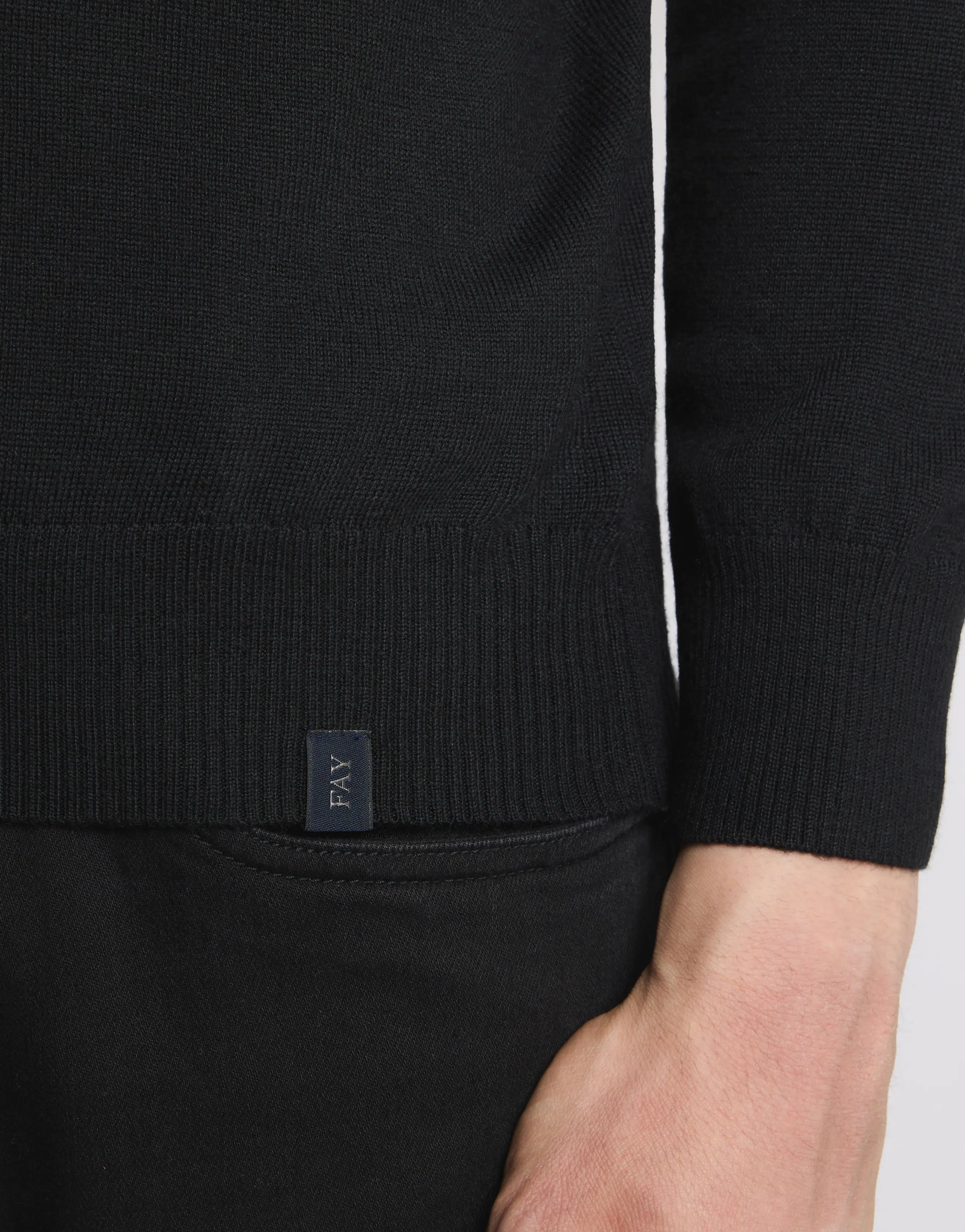 Turtleneck Sweater In Fine Knit Wool
