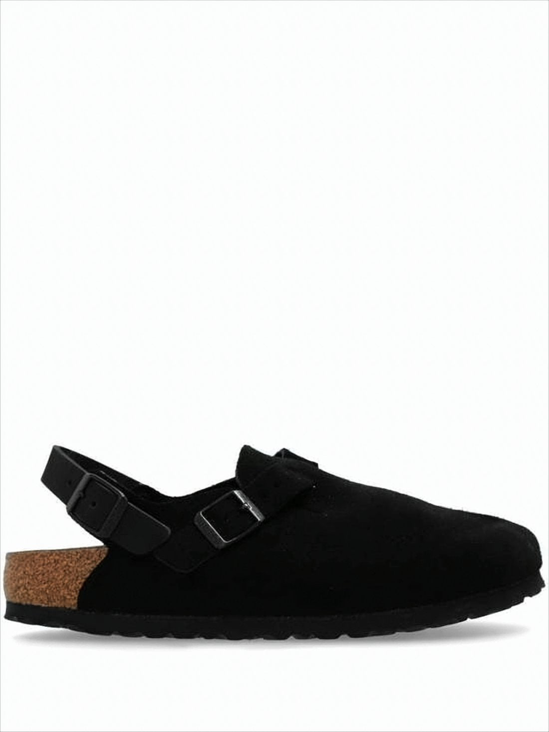 Closed-Toe Suede Sandals with Adjustable Strap