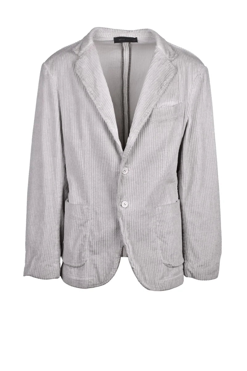 Velvet Blazer Jacket - Grey