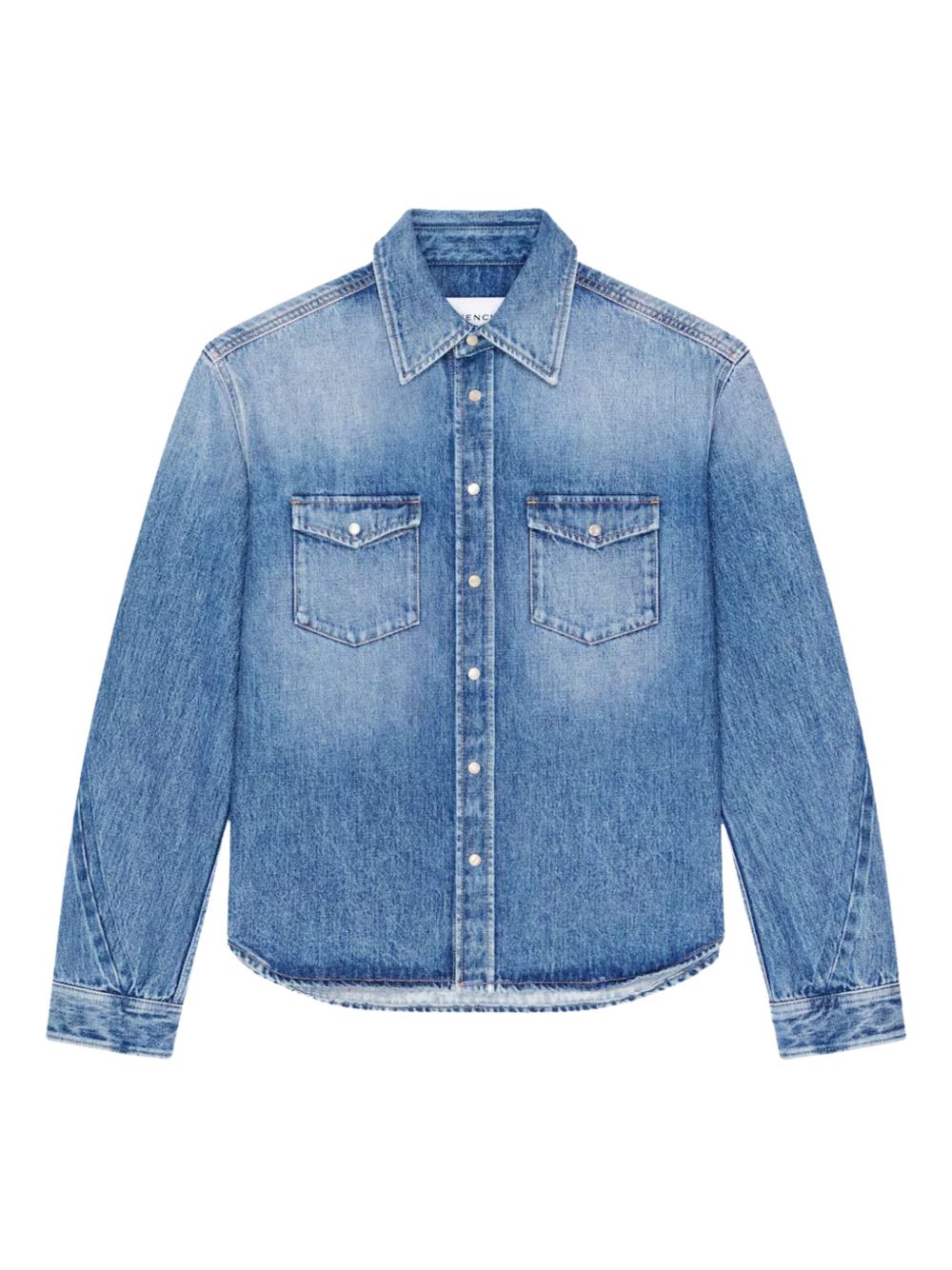 Denim Shirt with Classic Collar