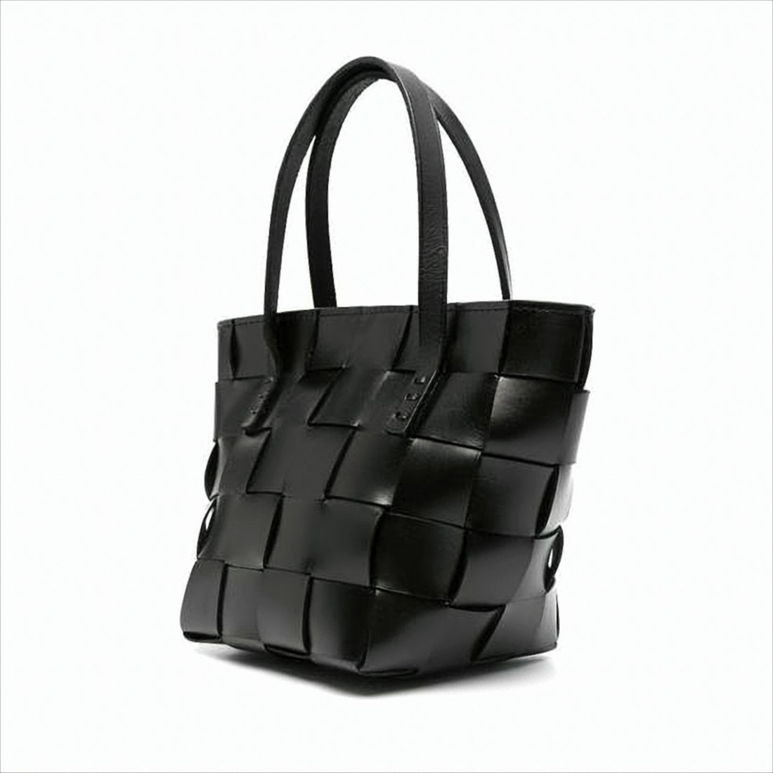 Mini Woven Tote Bag in Buffalo Leather