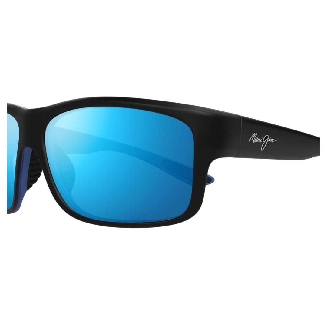 Southern Cross Rectangular Frame Sunglasses with Blue Mirrored Lenses