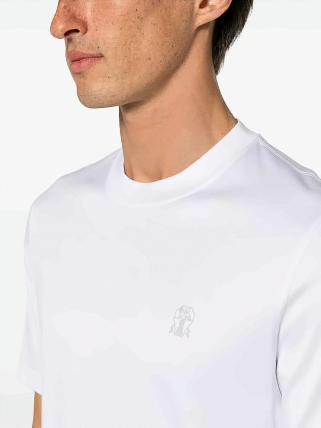 Cotton Jersey Crew Neck T-Shirt