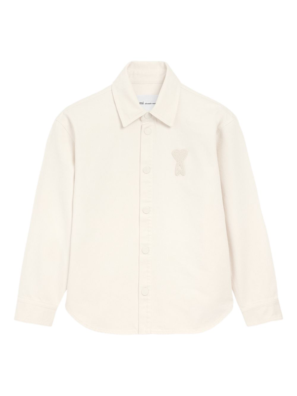 Beige De Coeur Crochet Patch Snap-Button Shirt