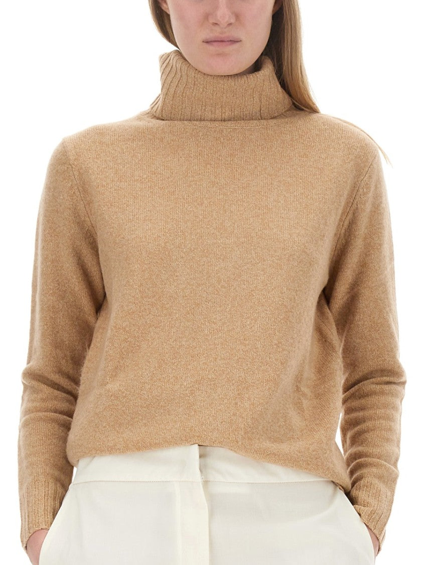High Neck Wool Jersey