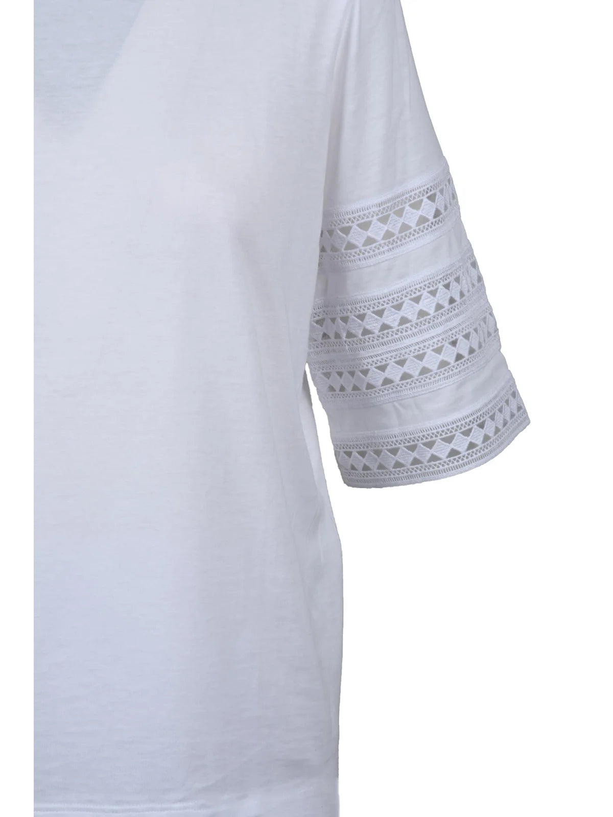 White Cotton Women T-shirt