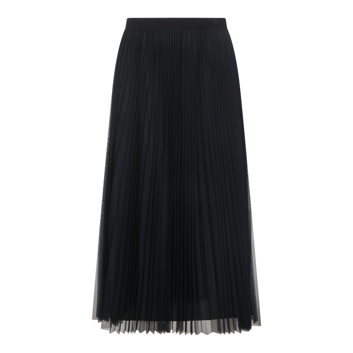 Navy High-Waisted Maxi Skirt