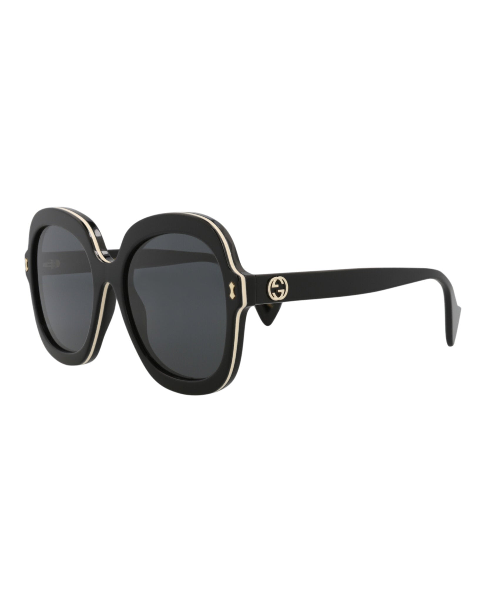 Round-Frame Acetate Sunglasses