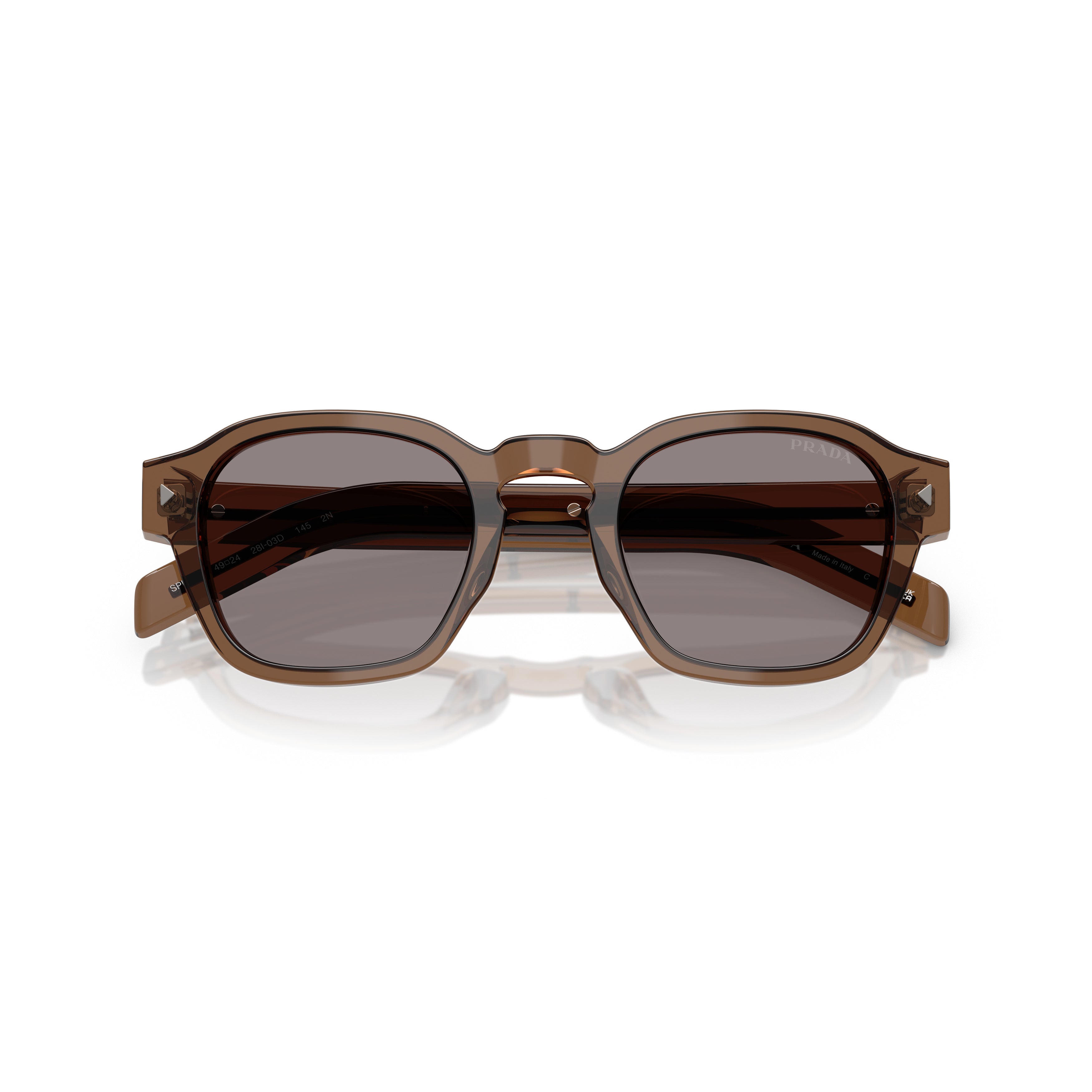 0pr A16s Translucent Brown Square Frame Sunglasses