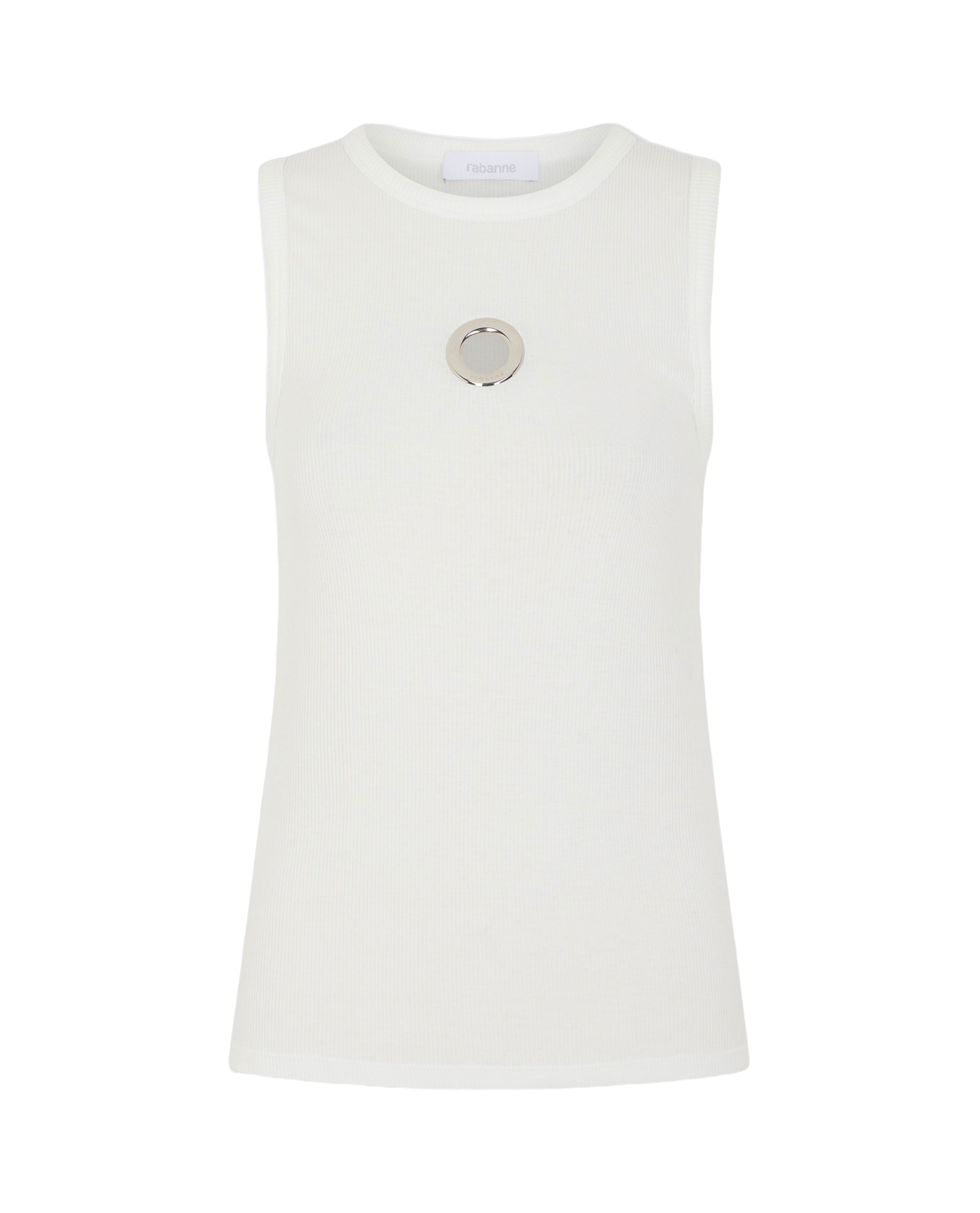 Sleeveless Top With Metallic Logo