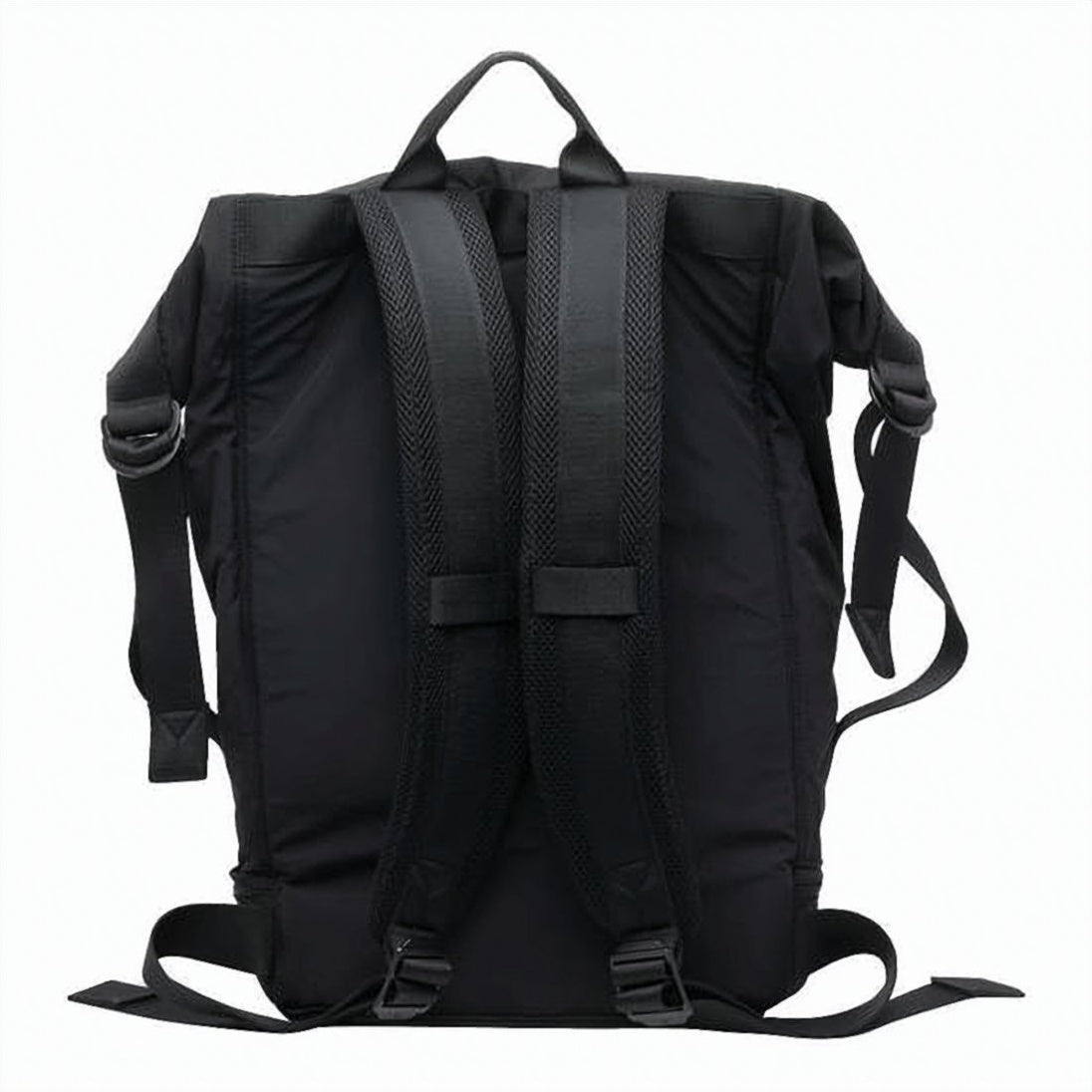 Black Backpack with Double Zipper Closure