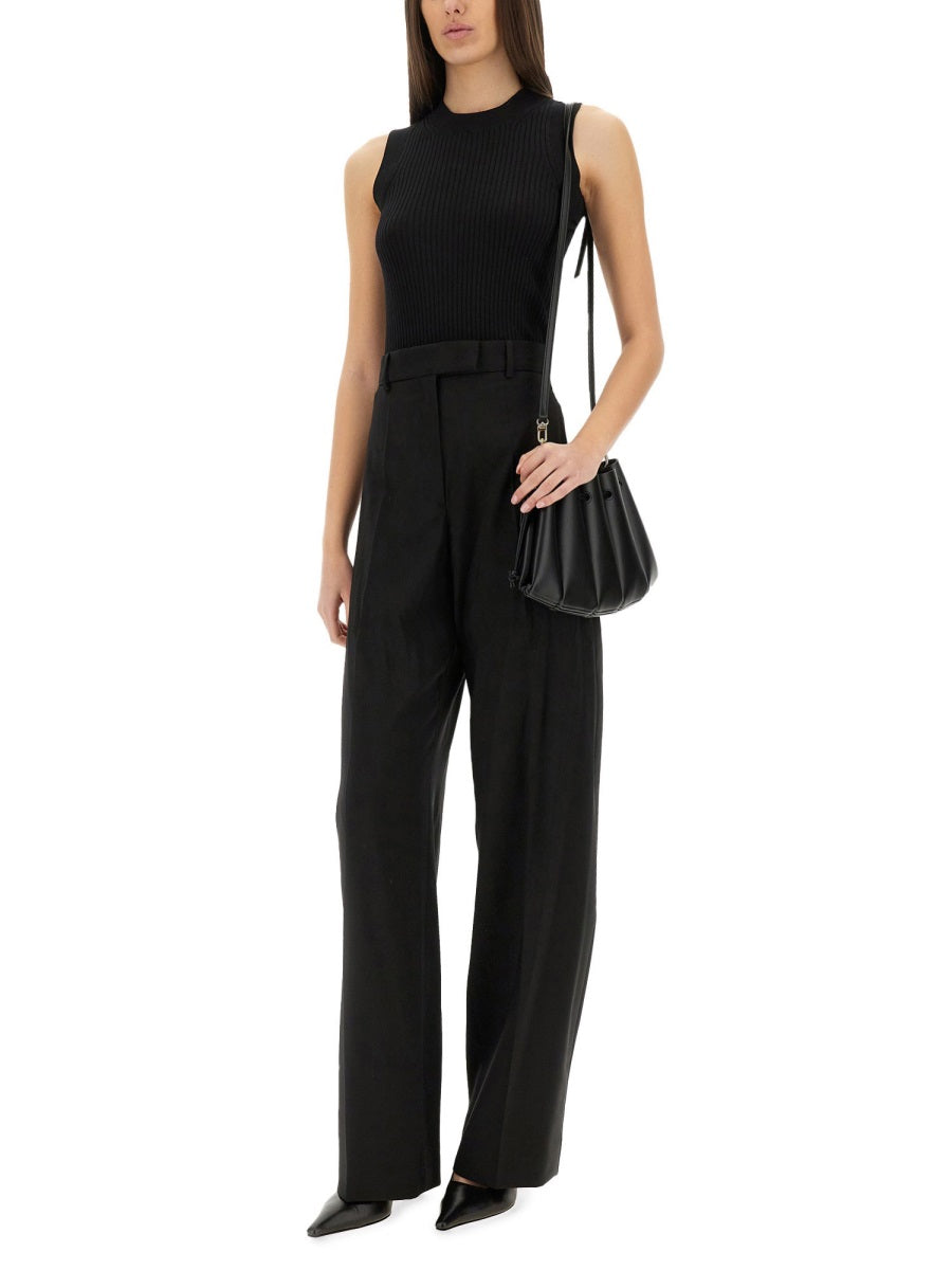Ribbed Cotton Sleeveless Top With Fitted Silhouette