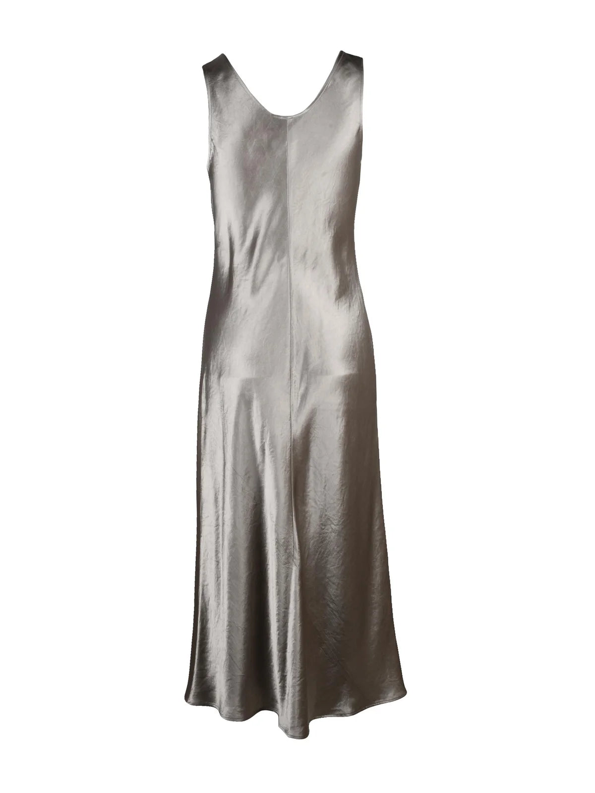 Beige Talete Acetate Satin Dress