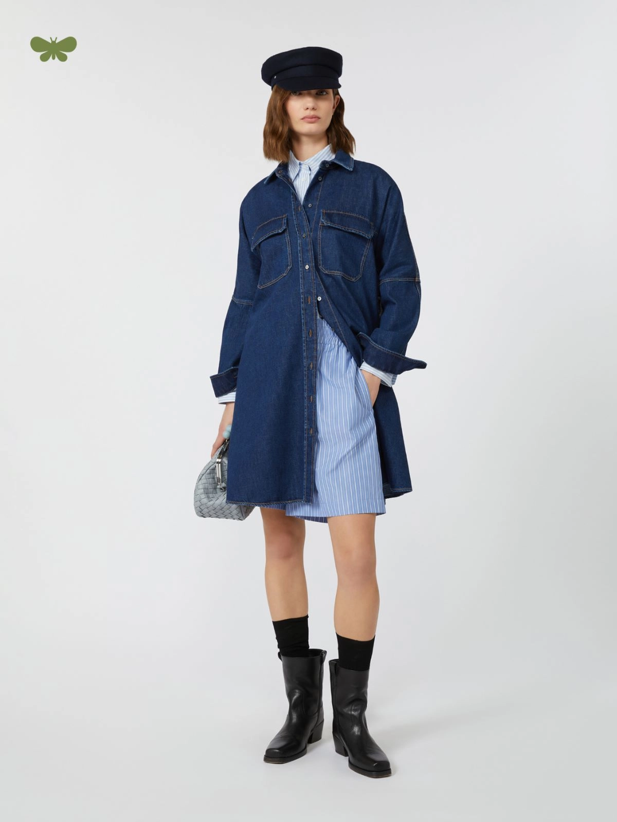 Elegantly Tailored Balenio Dress In Timeless Blue