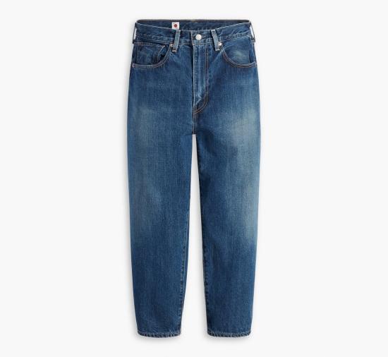 Straight-Leg Denim Trousers with Mid-Rise Waist and Classic Five-Pocket Design