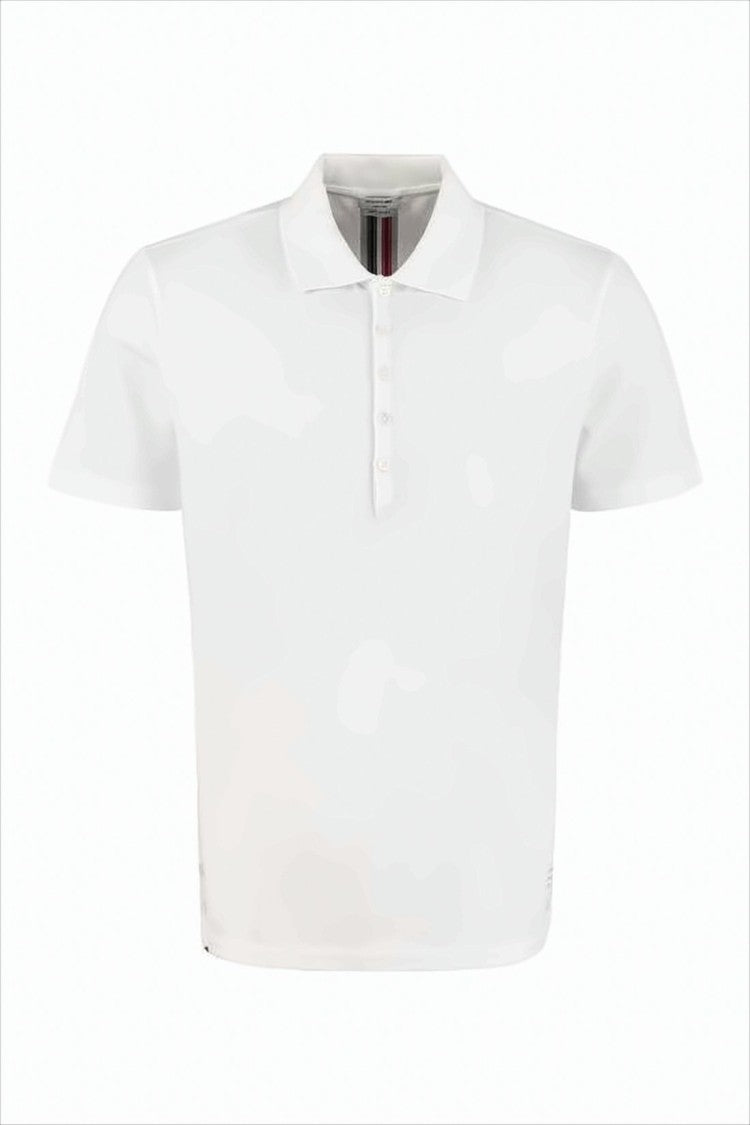 Short-Sleeve Polo Shirt with Vertical Stripe Detail