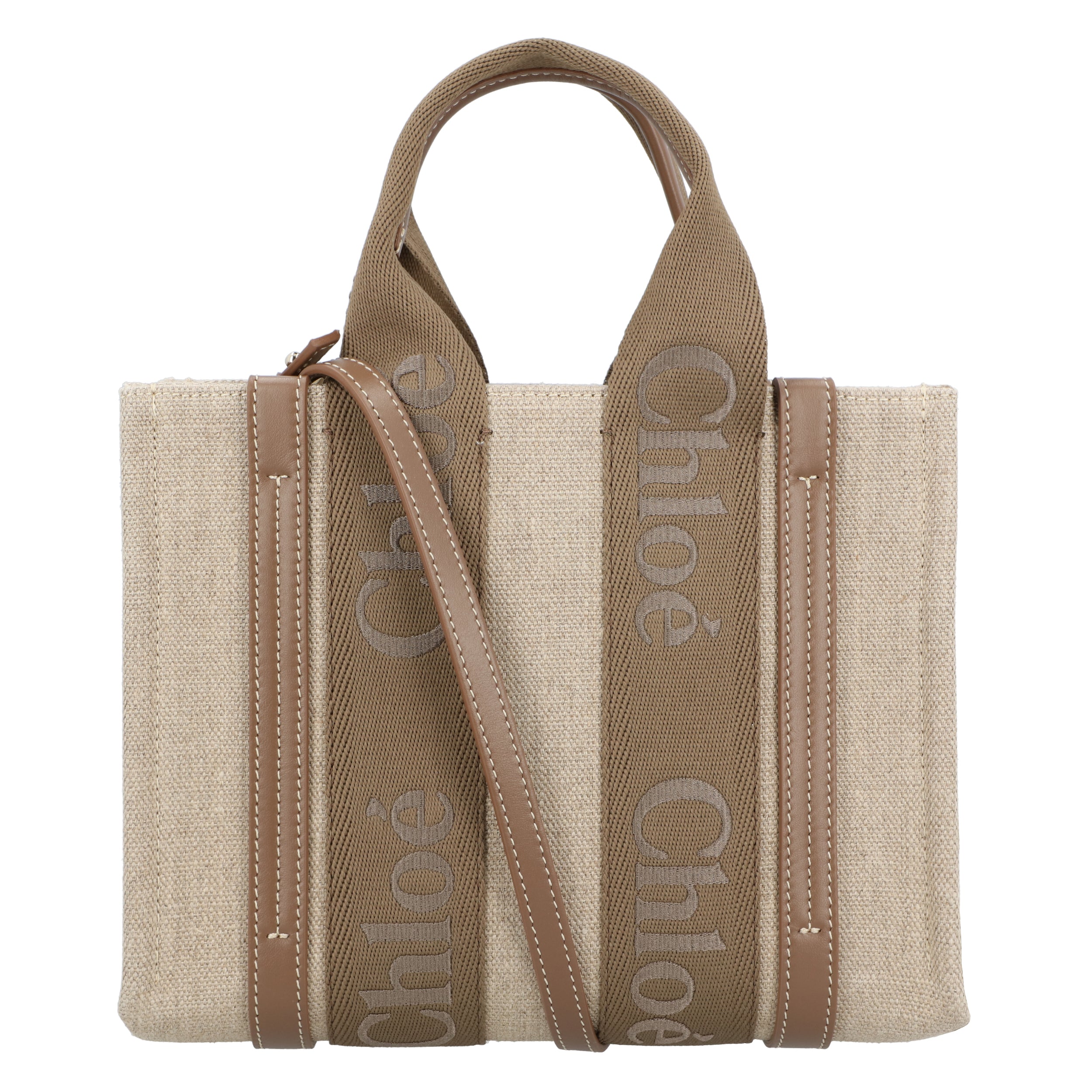 Small Woody Tote Bag In Linen