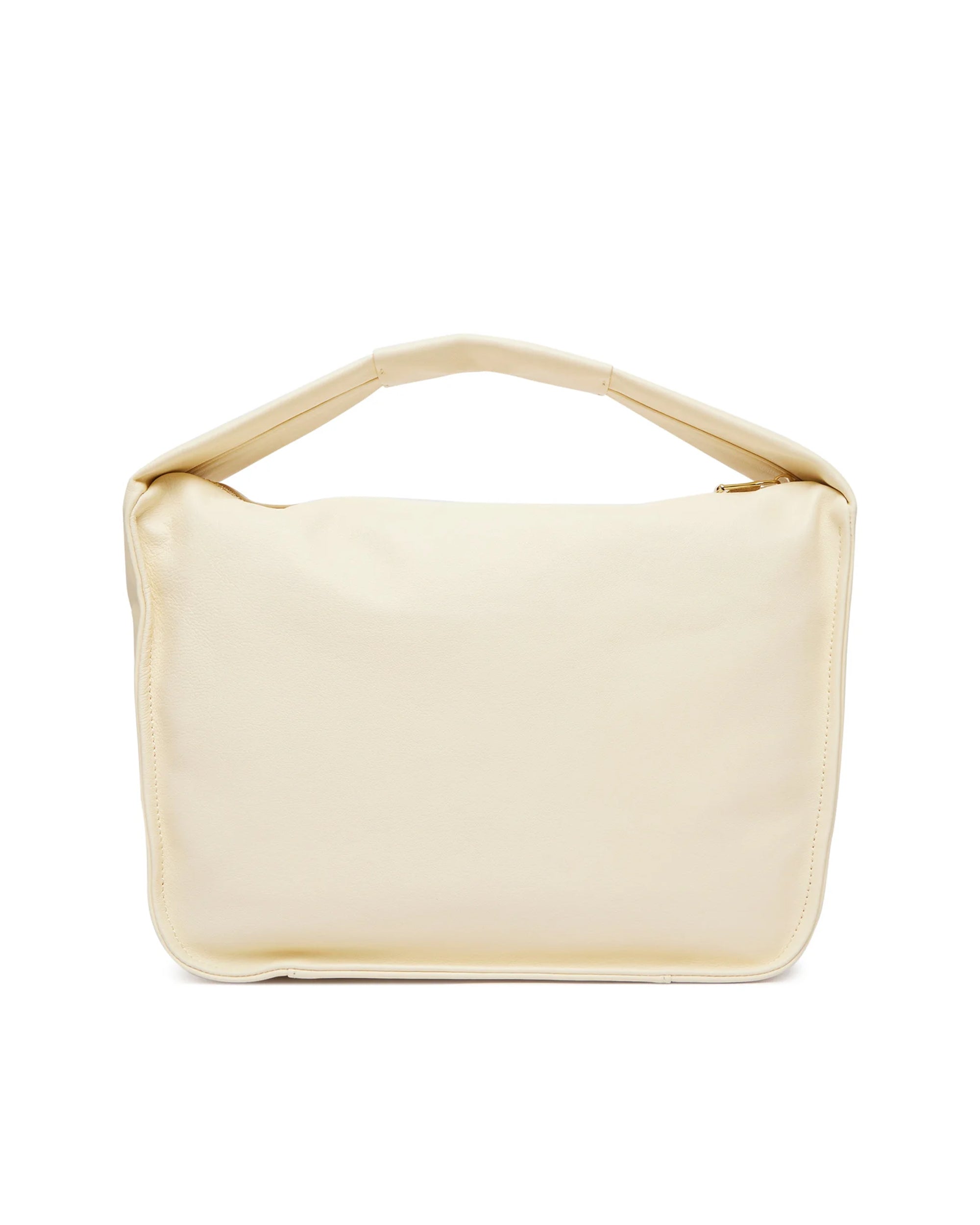 White Soft Shoulder Bag Wooly