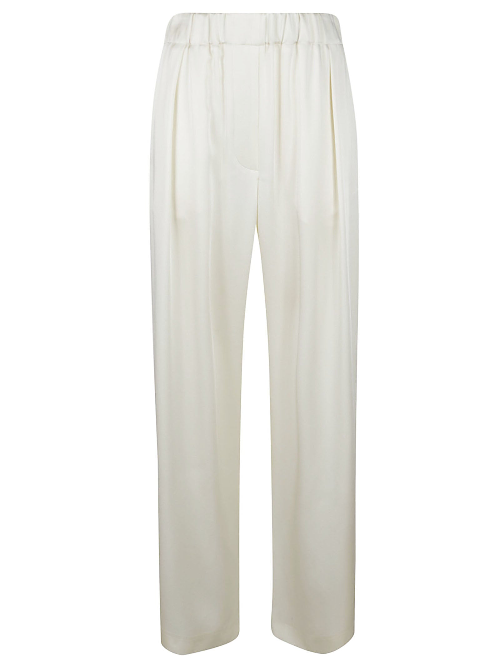 Relaxed Fit Trousers with Elastic Waistband