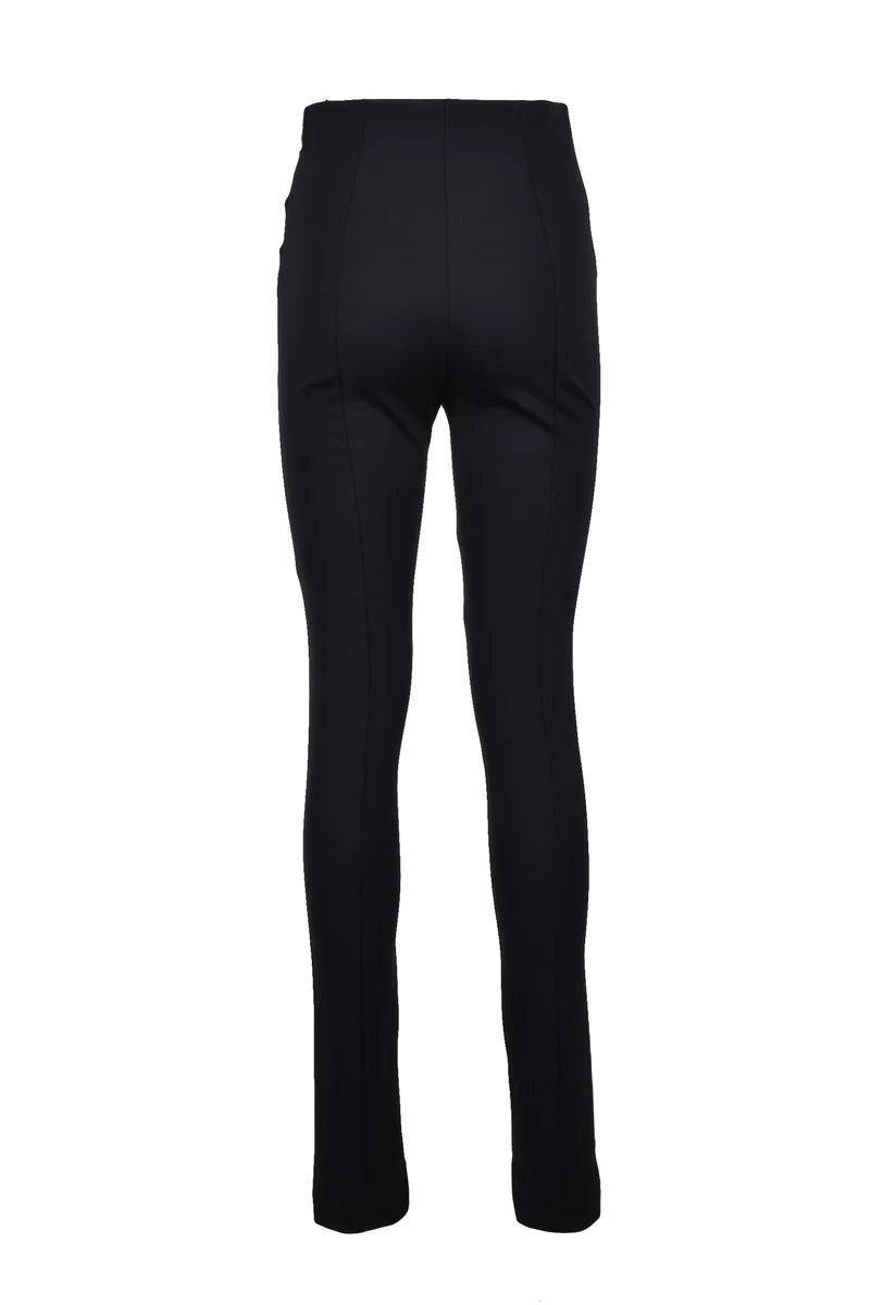 Leggings Pants with Zip - Black