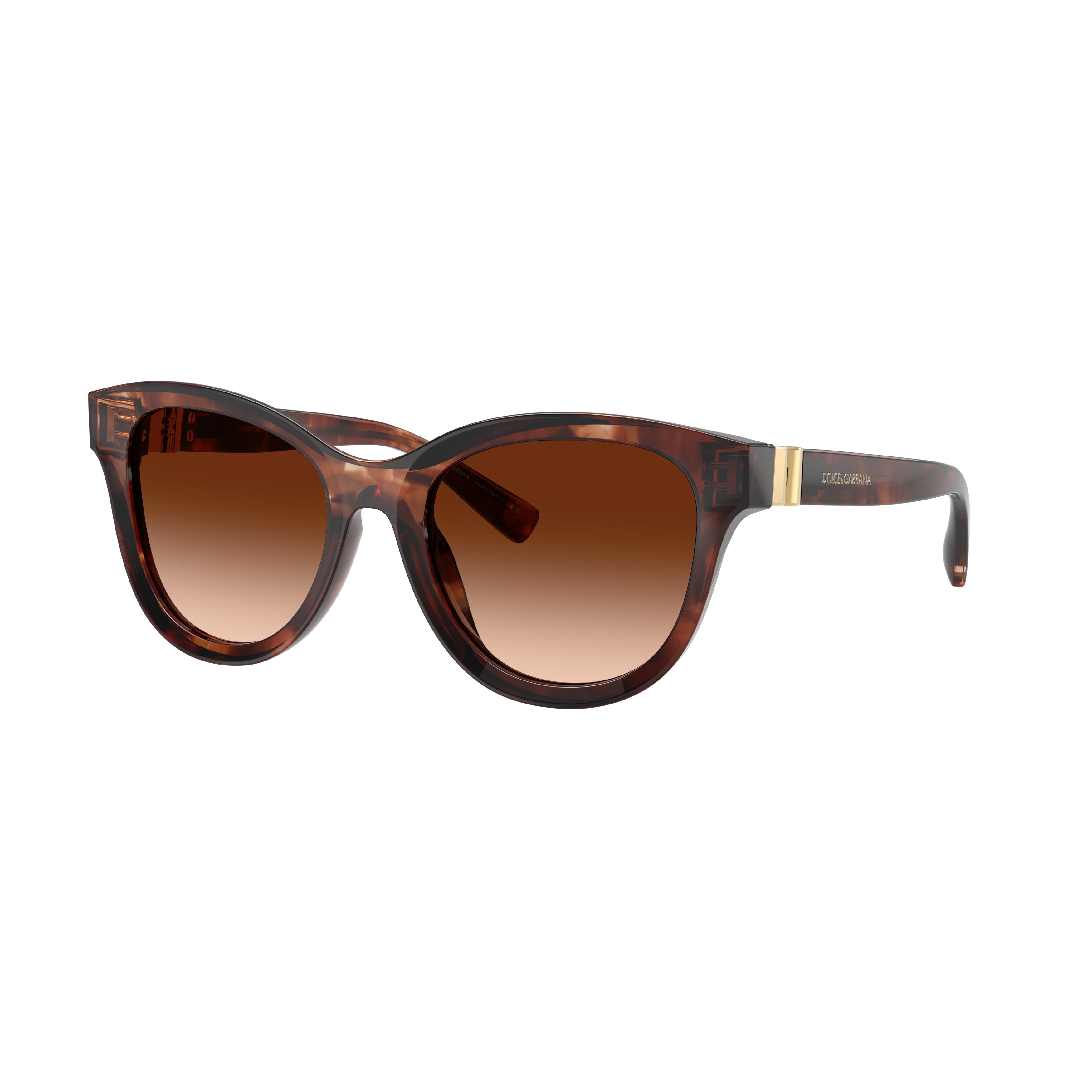 0dg4533 Rounded Tortoiseshell Sunglasses with Gradient Lenses
