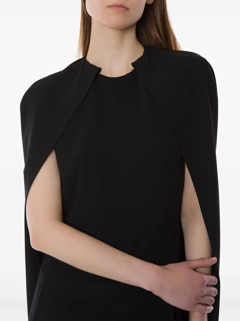 Flowing Silhouette Dress with Delicate Draping