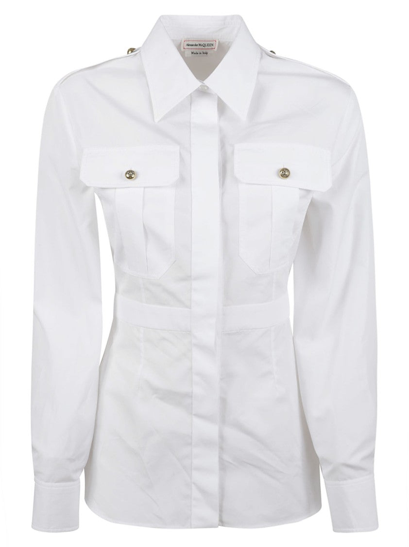 Tailored Cotton Shirt With Button-Down Front