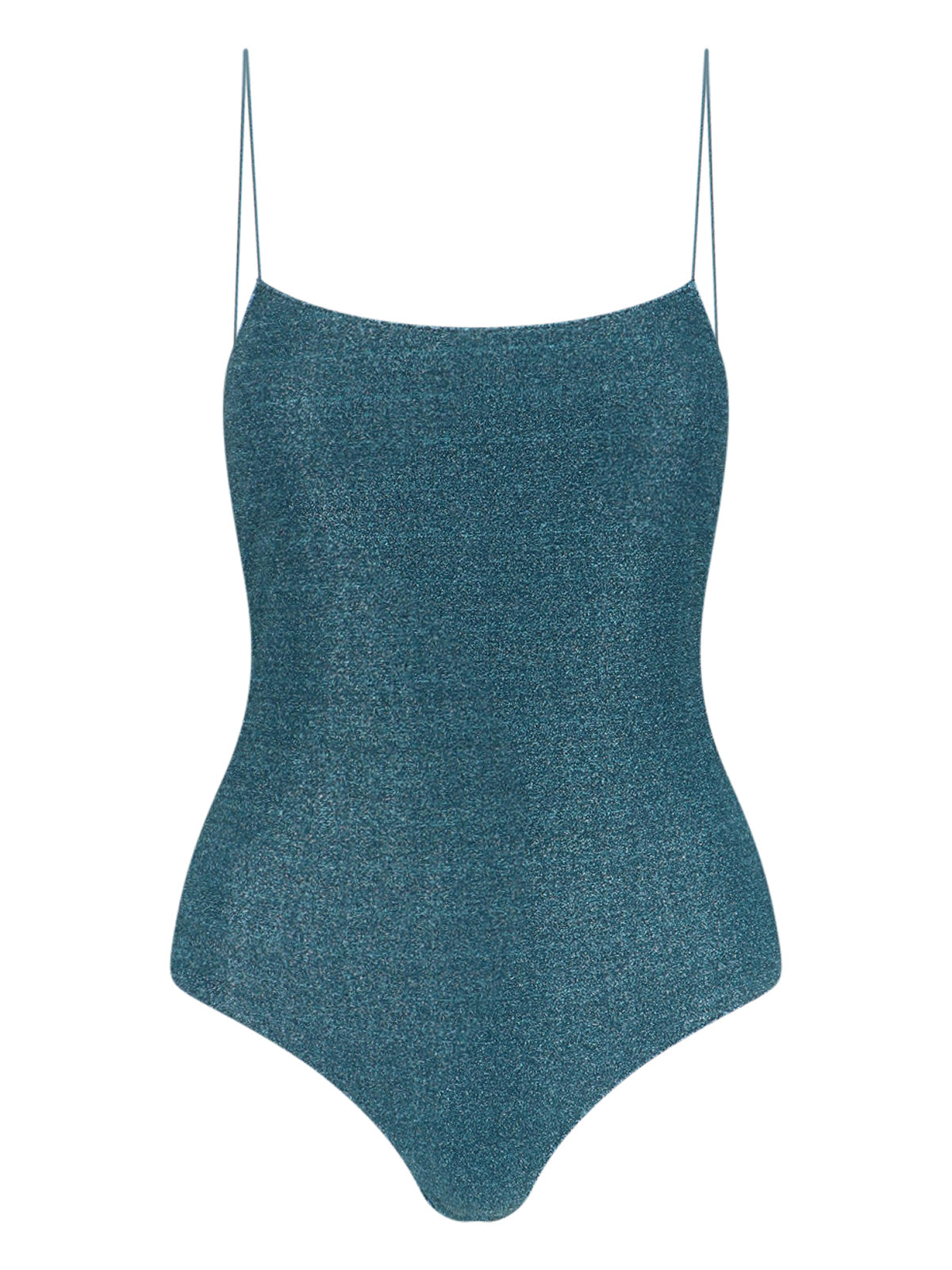 “Lumière” Metallic One-Piece Swimsuit – Blue