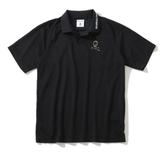 Short-Sleeved Polo Shirt with Embroidered Emblem