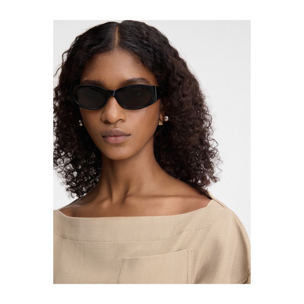 Les Lunettes Jac4 Ovalo Linea "Les Sculptures" Oval Orange Acetate Sunglasses
