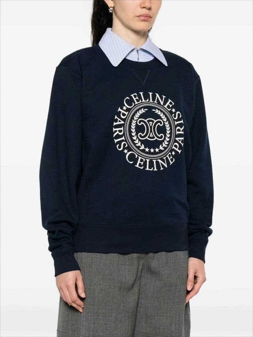 Long-Sleeve Cotton Crewneck Top