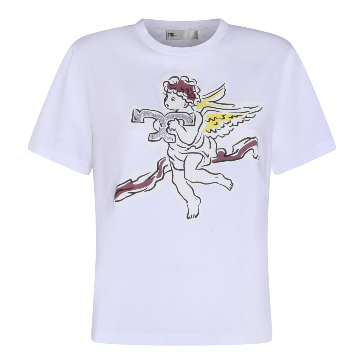 White T-Shirt with Round Neckline