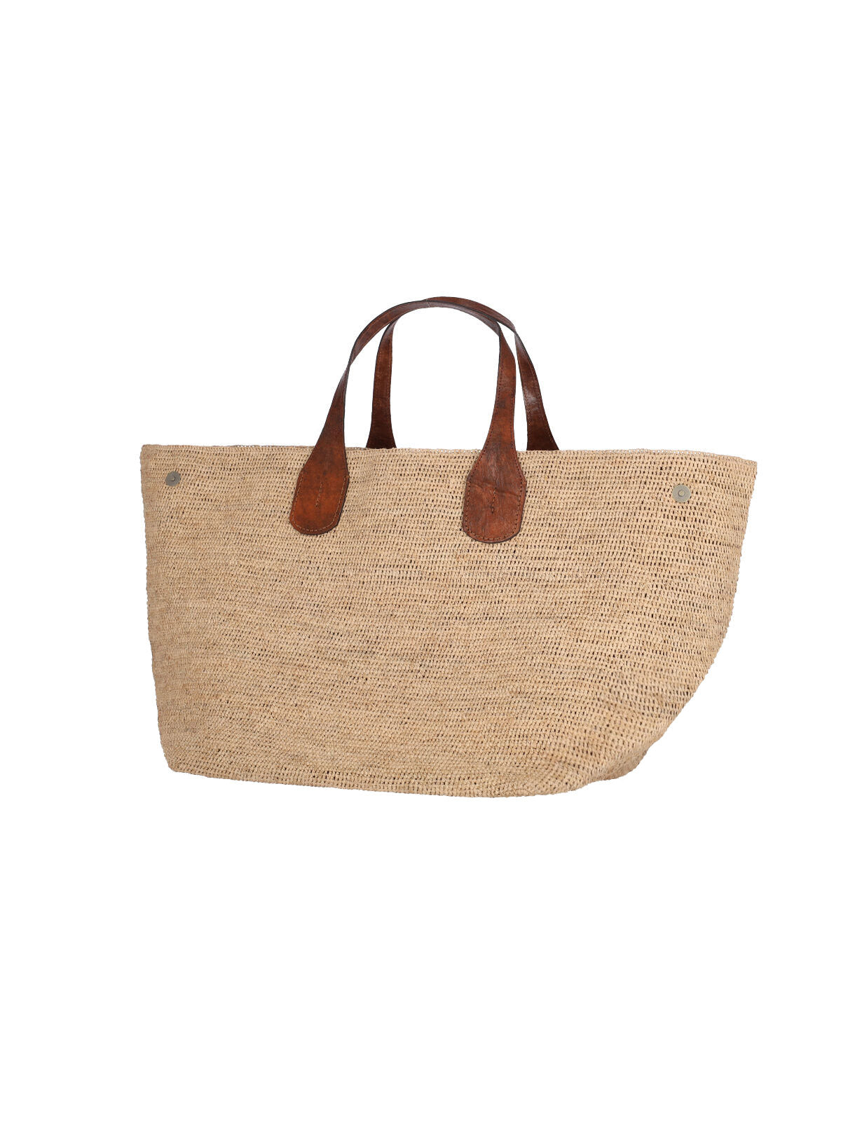 Beige Handbag With Structured Base And Versatile Carrying Options