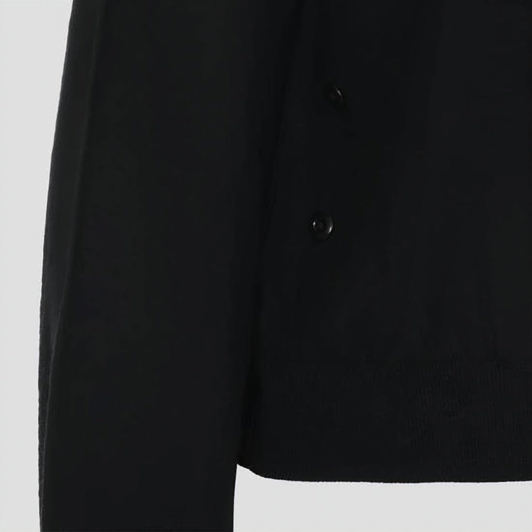V-Neck Button-Down Cardigan With Ribbed Details
