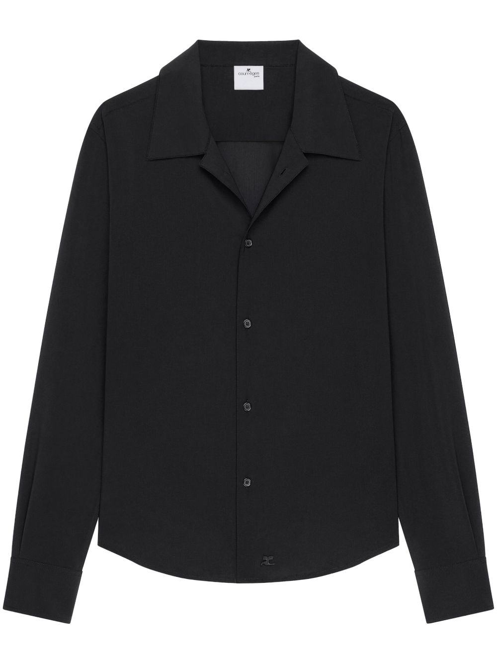 Black Shirt with Camp Collar