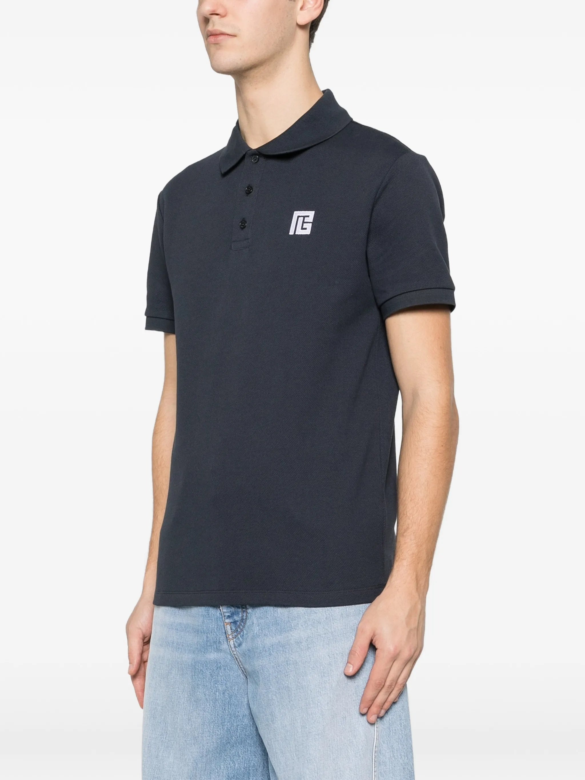Black Classic Ss Cotton Polo Shirt