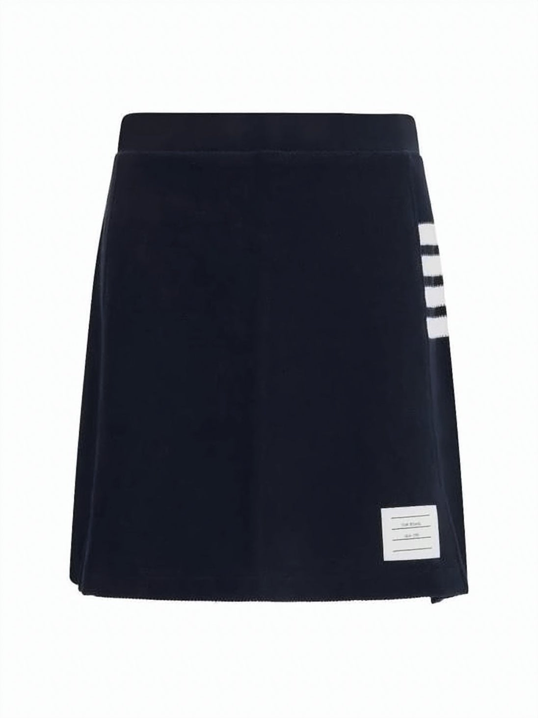 Textured Piqué Box Pleat Mini Skirt