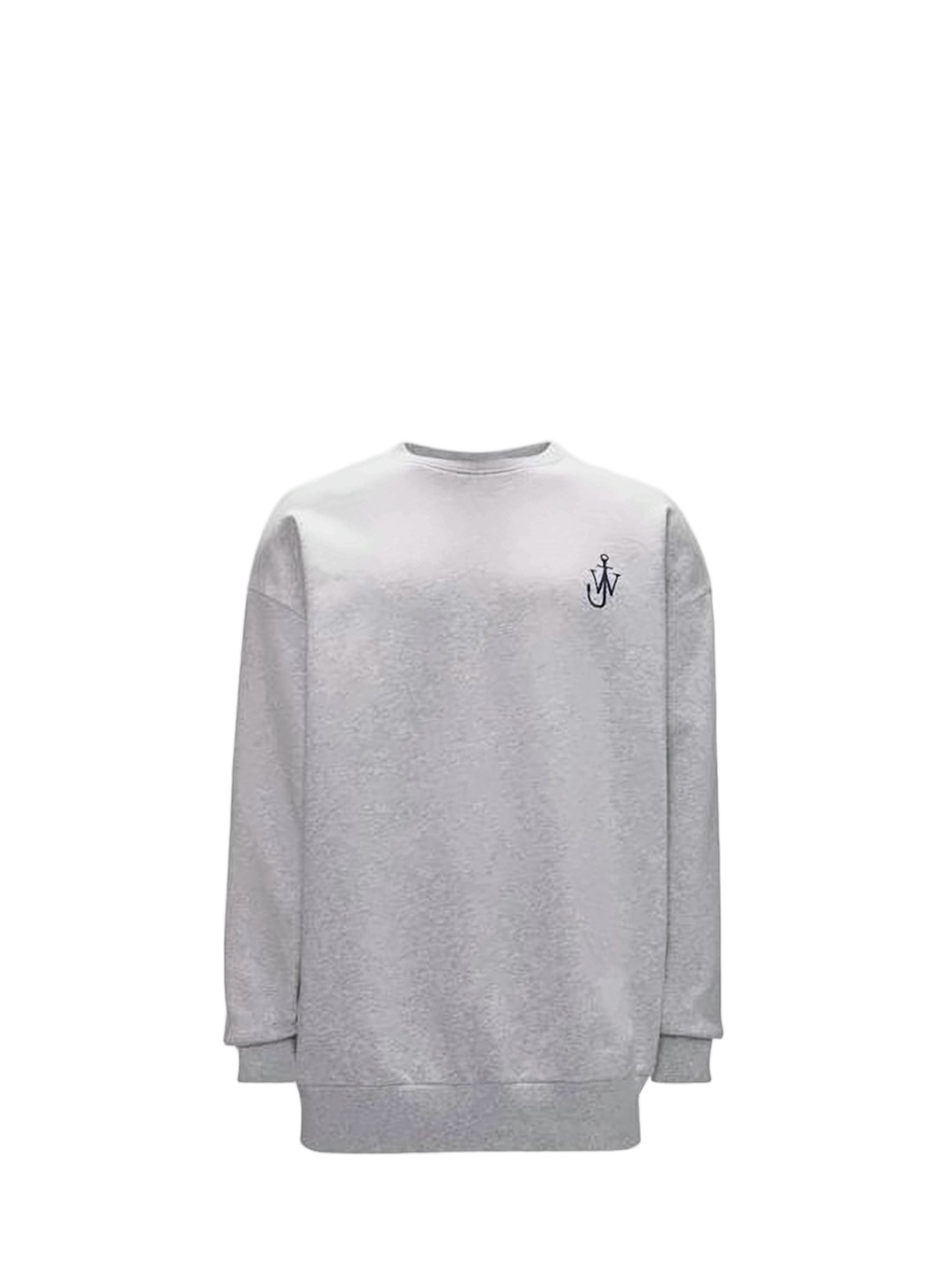 Relaxed-Fit Grey Long-Sleeve Sweatshirt with Artistic Print