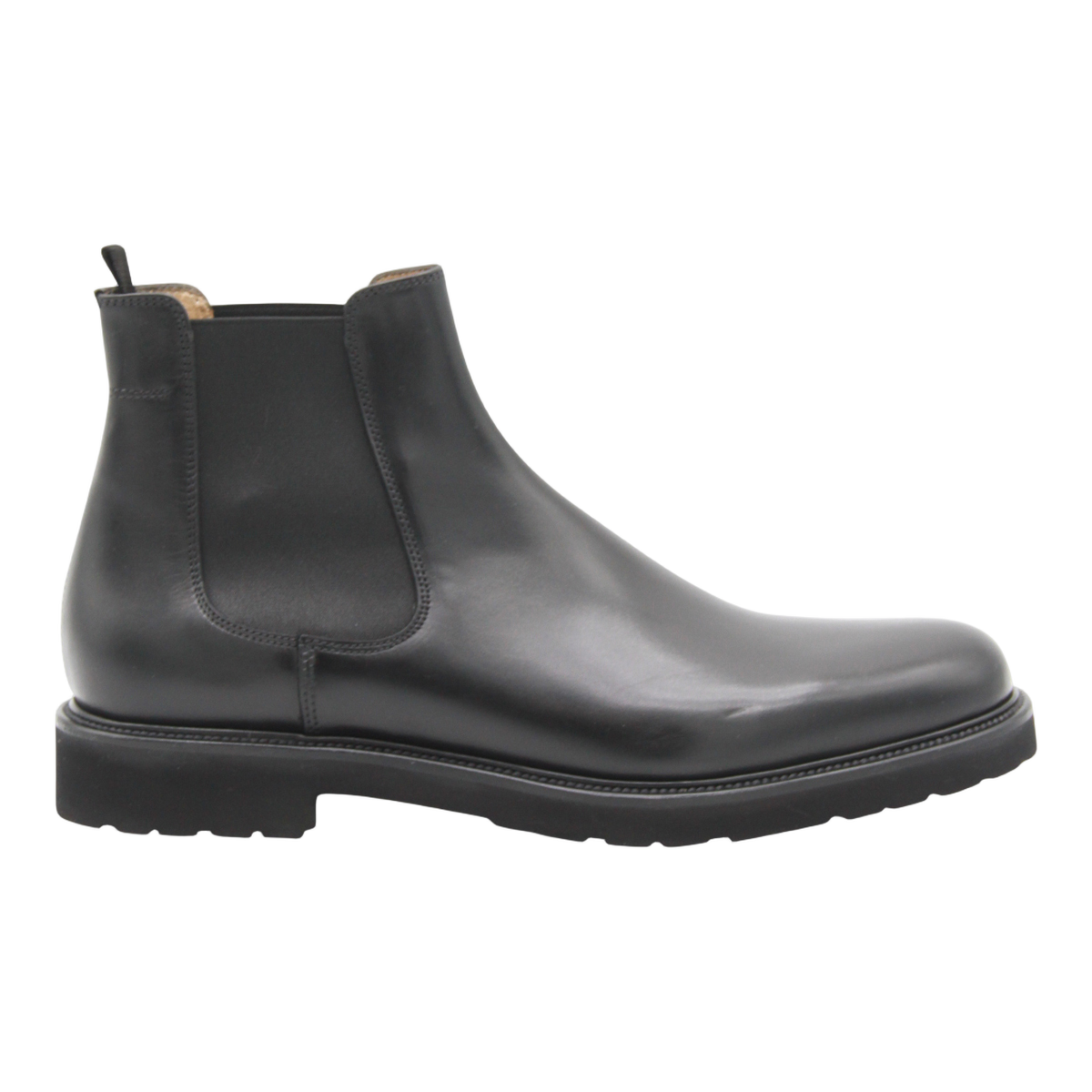 Polished Black Leather Boots