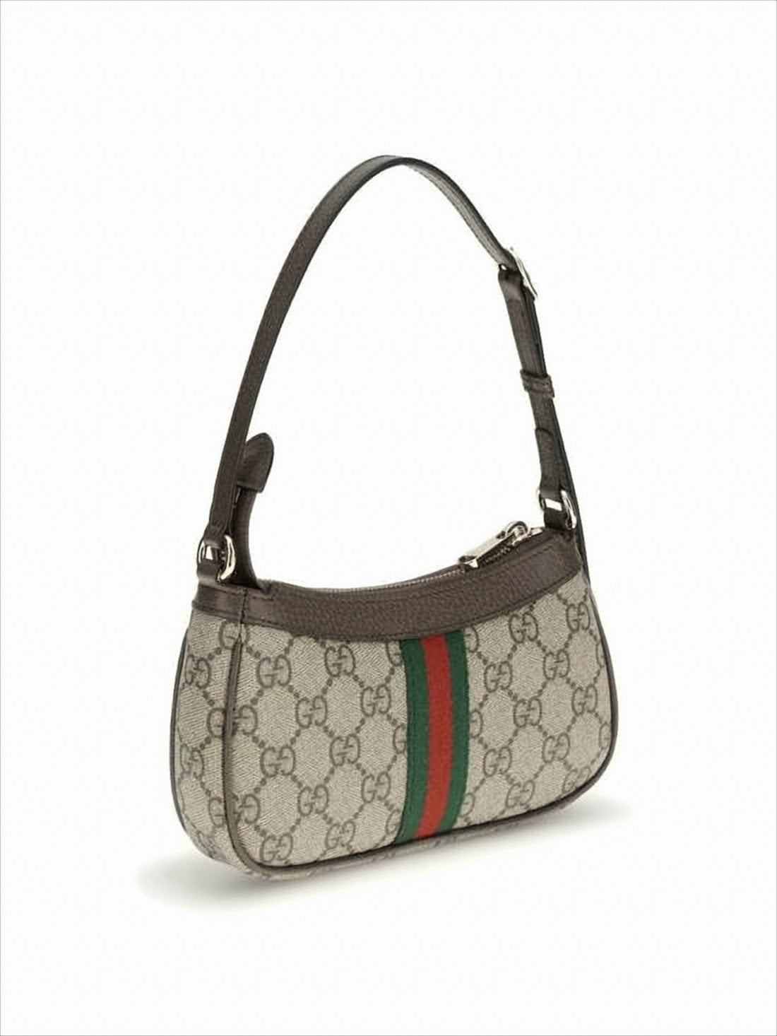 Canvas Monogram Shoulder Bag with Signature Accents