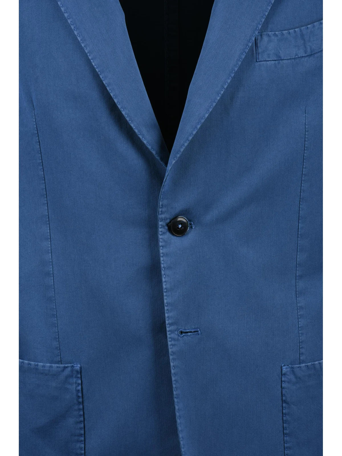 Light Blue Cotton Silk Rounded Jacket